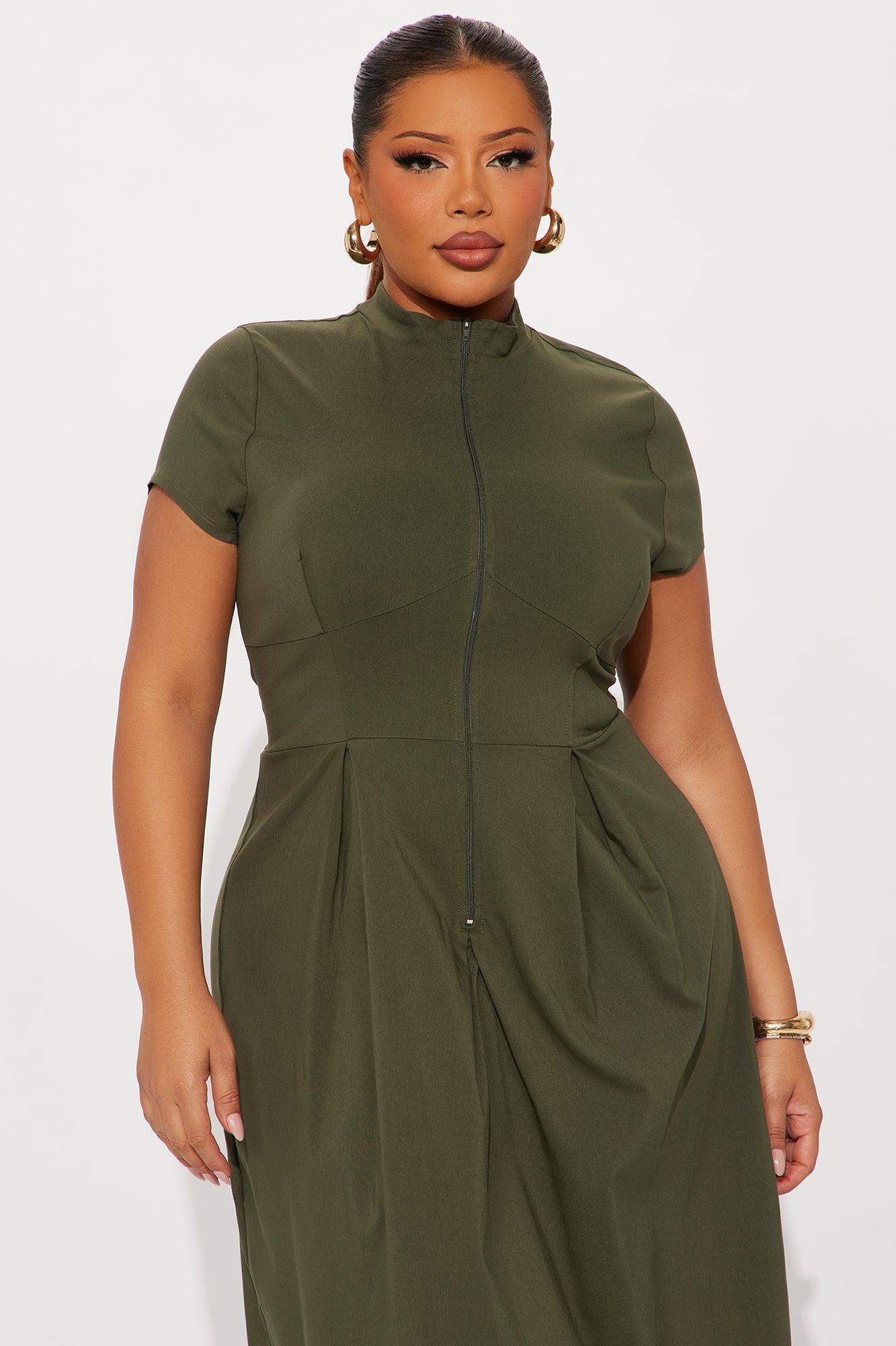 Too Busy To Care Maxi Dress - Olive Female Product Image