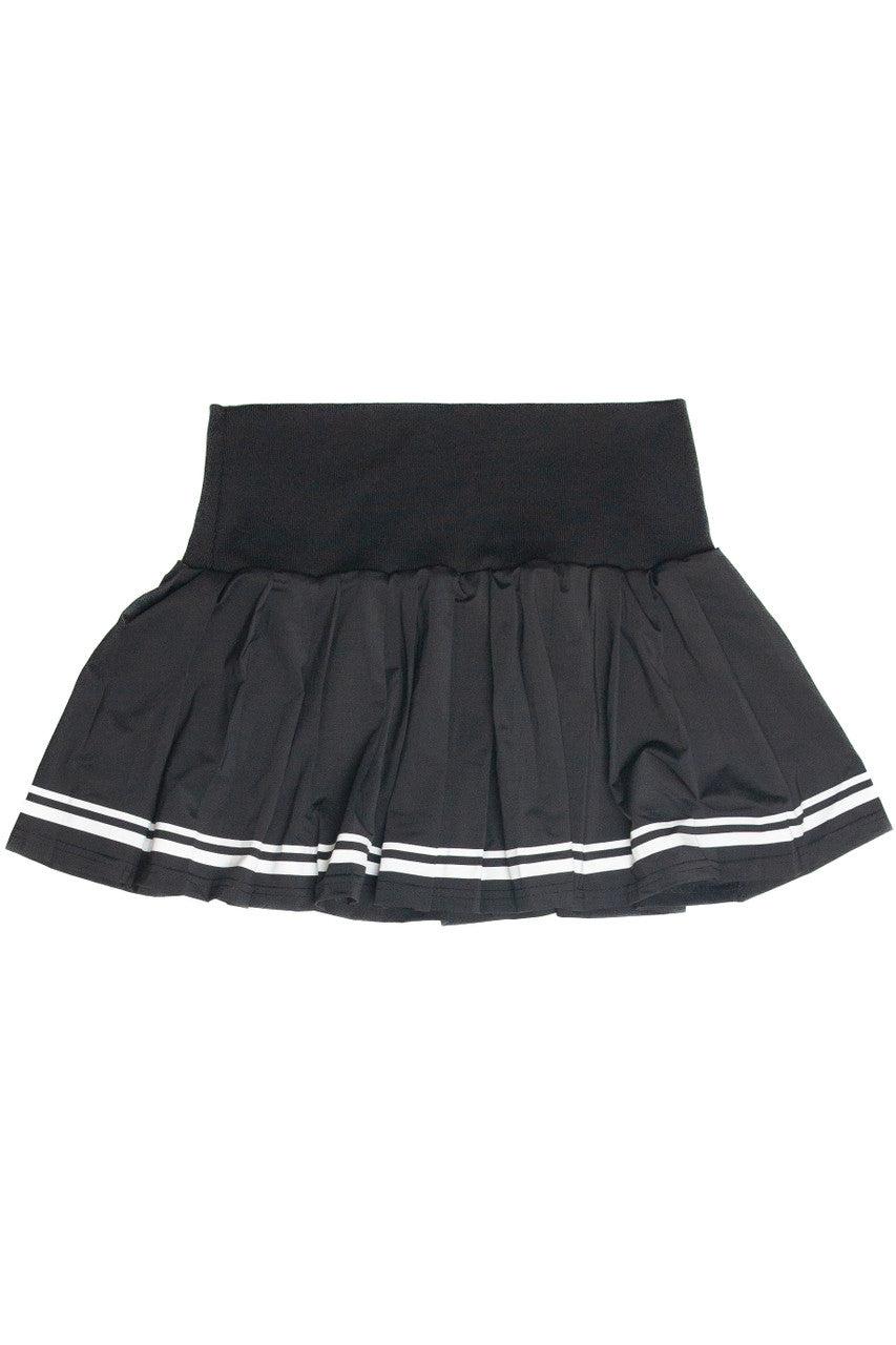 Stripe Hem Pleated Skirt Product Image