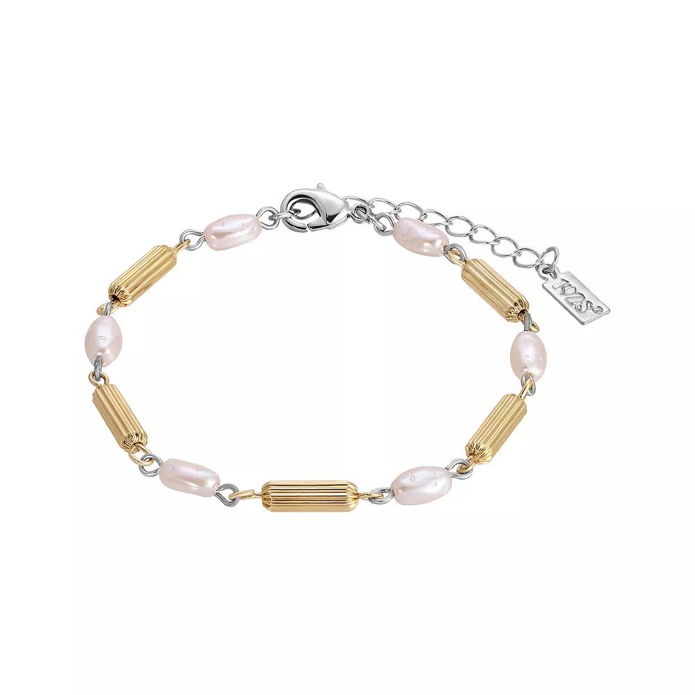 1928 Two-Tone Simulated Pearl Bracelet, Womens, Multi Product Image