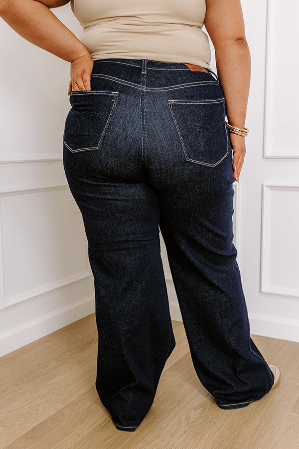 JUDY BLUE Saylor High Waist Wide Leg Jean Curves Product Image