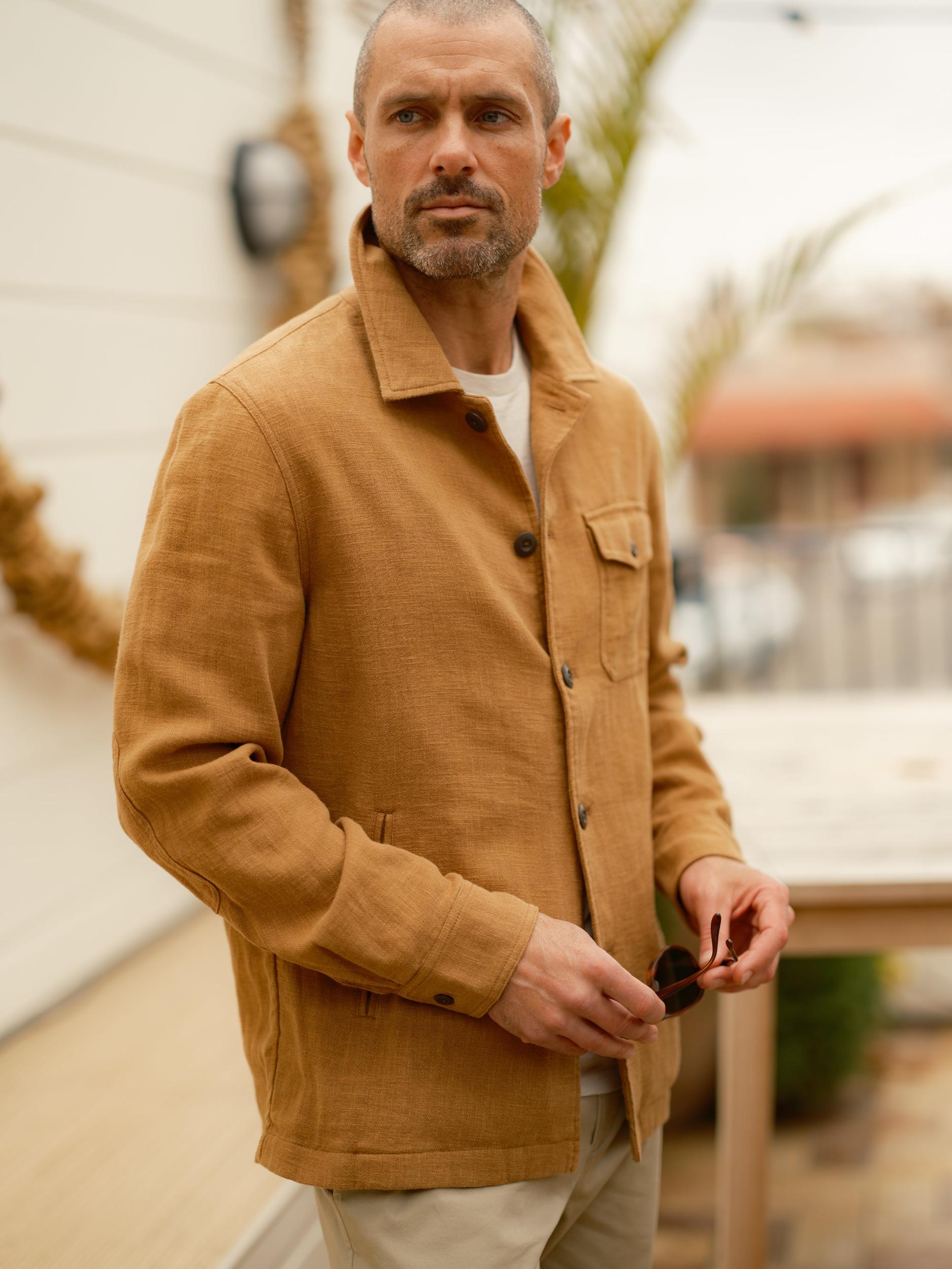 Ramie Chore Jacket - Tobacco Product Image