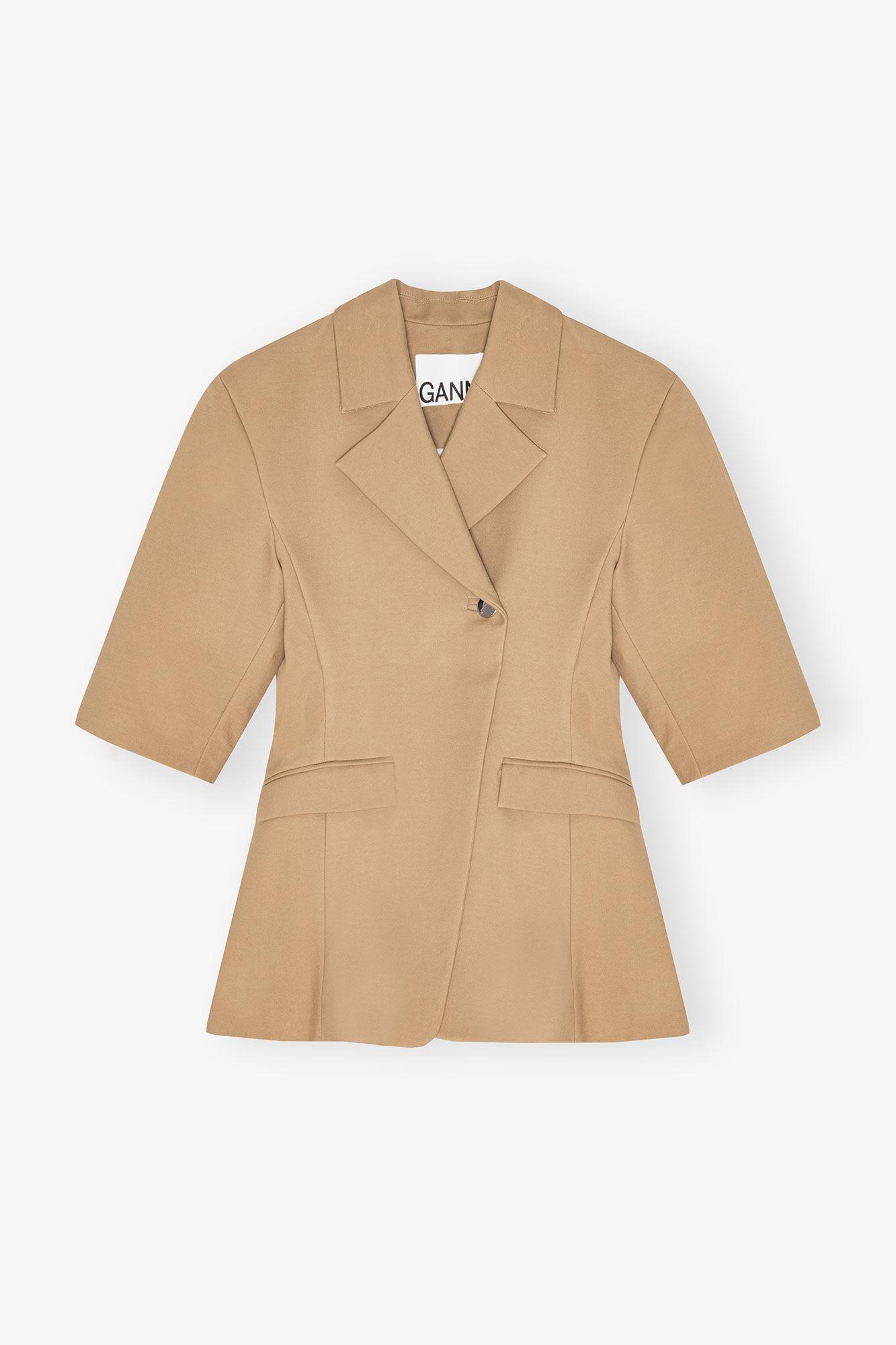 Camel 3/4 Sleeve Blazer Product Image
