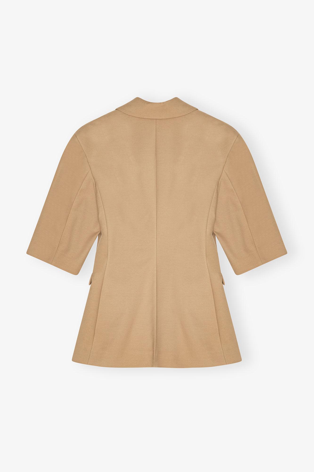 Camel 3/4 Sleeve Blazer Product Image
