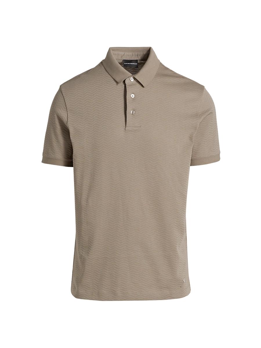 Mens Chevron Cotton Jersey Polo Shirt Product Image