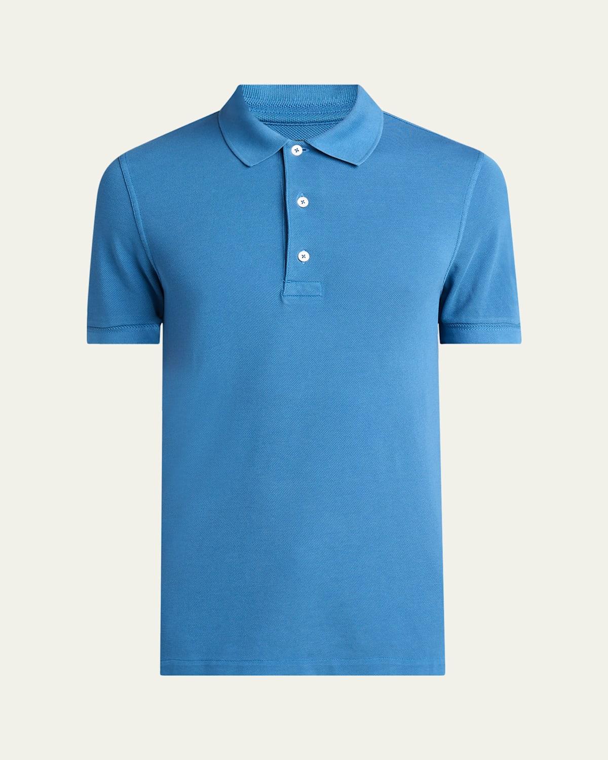 Mens Lyocell Pique Polo Shirt Product Image
