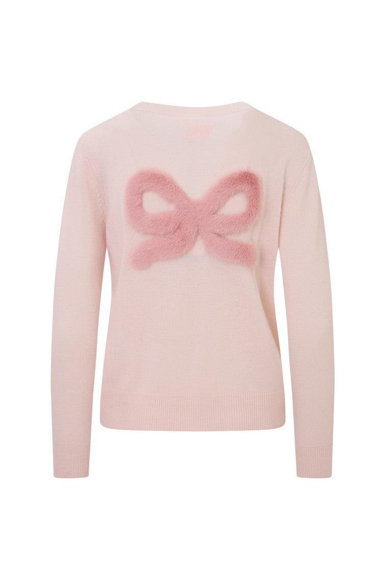 LoveShackFancy x MAX&MOI Piata Faux Fur Bow Sweater Product Image