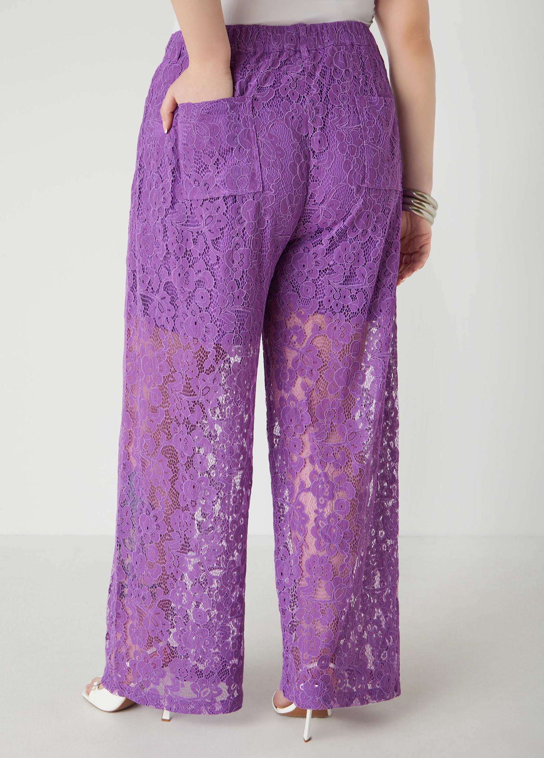 Corded Lace Straight Leg Pants Product Image