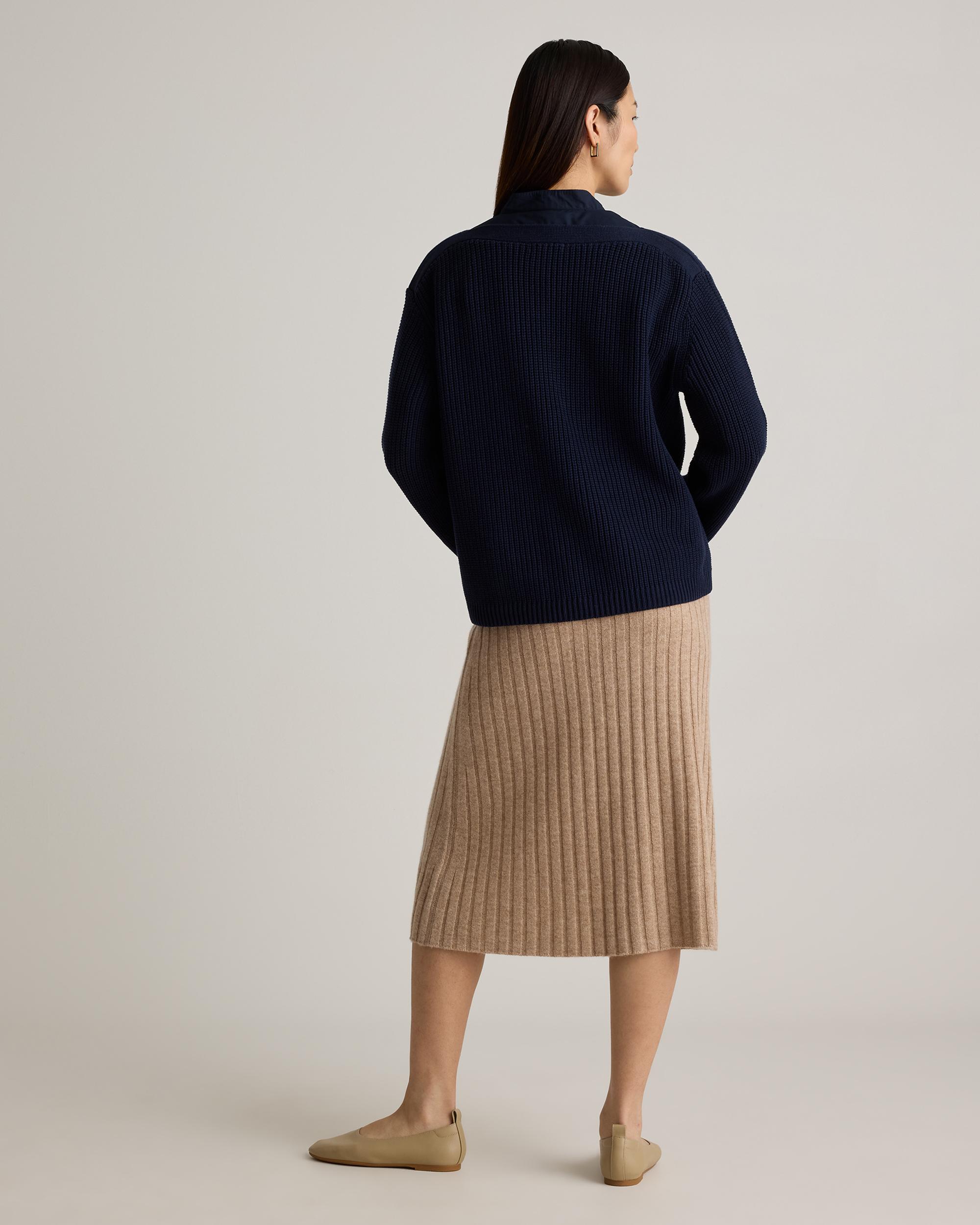 Quince | Women's Fisherman Boatneck Sweater Size XL, Organic Cotton Product Image