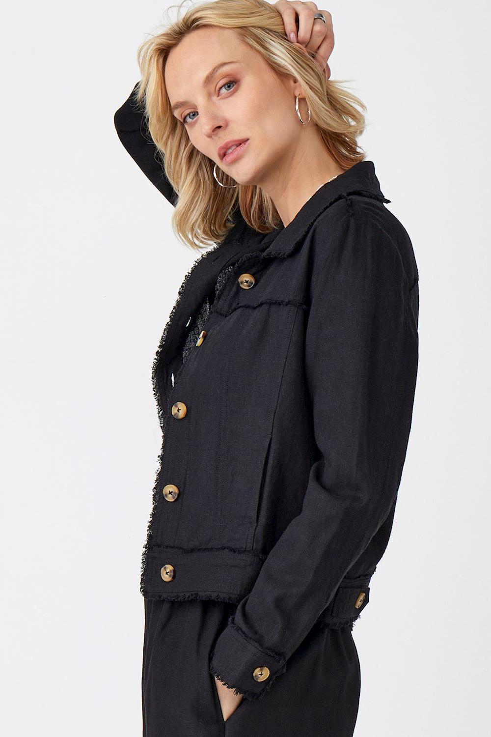 Linen Frayed Jacket Product Image