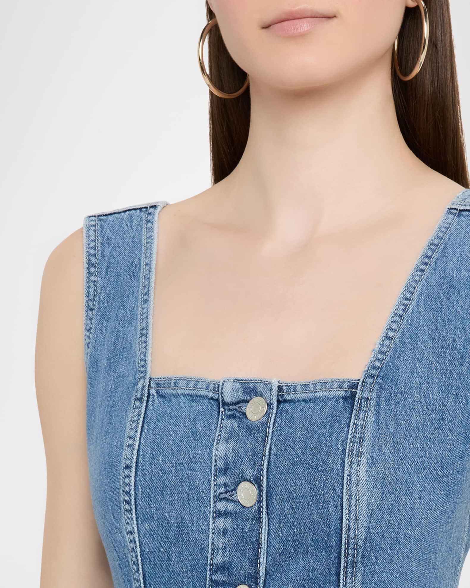 Aliso Belted Denim Midi Dress Product Image