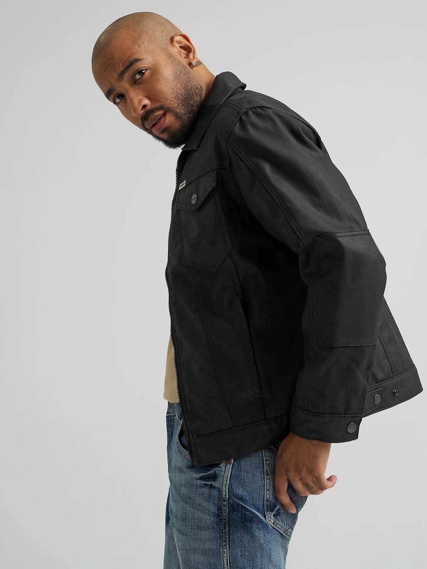 Wrangler All Terrain Gear Men's Outdoor Trucker Jacket in Jet Product Image