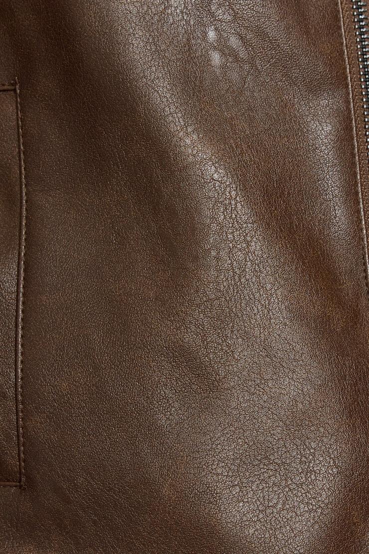Faux Leather Worker Jacket Product Image