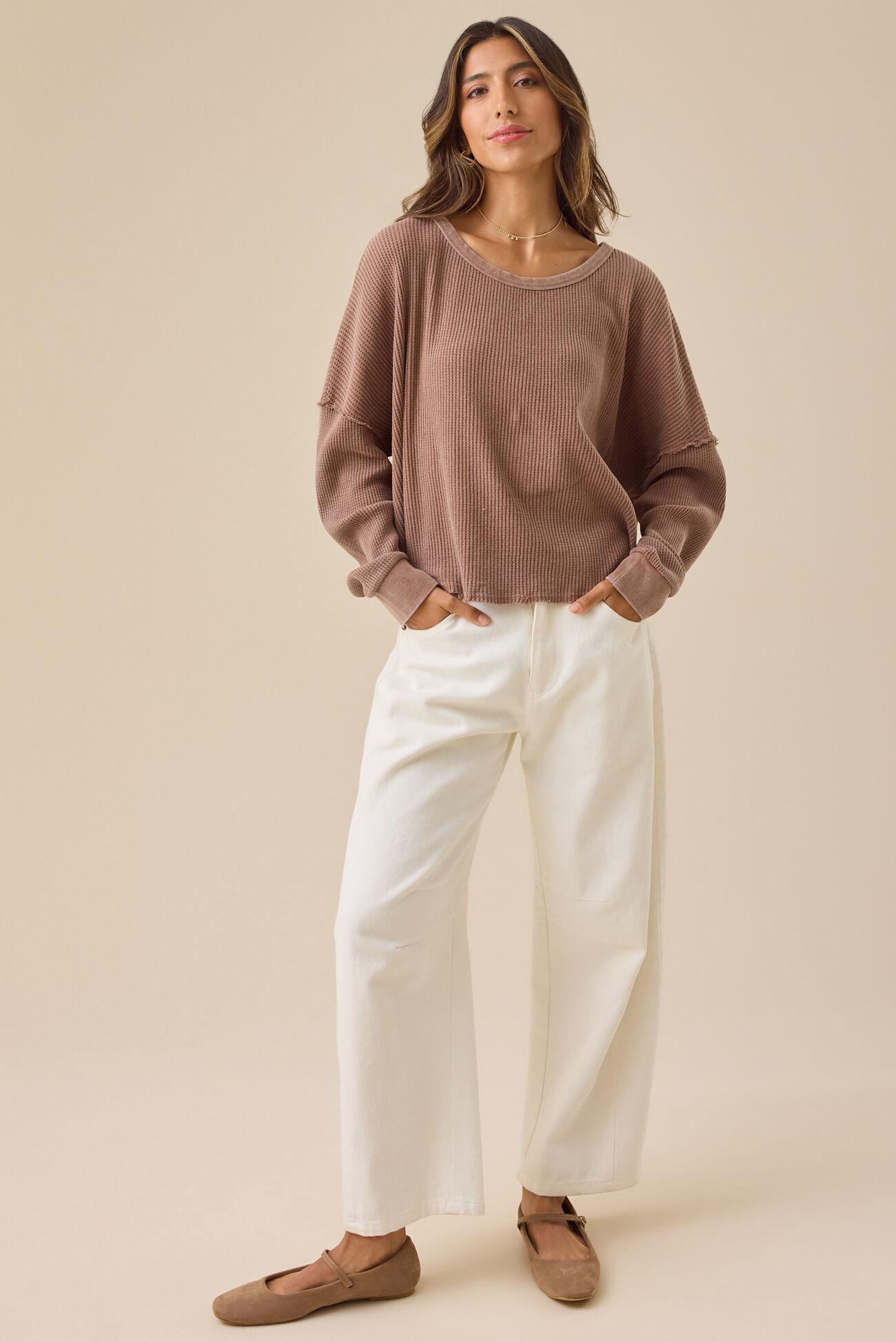 Cambry Waffle Knit Top Product Image