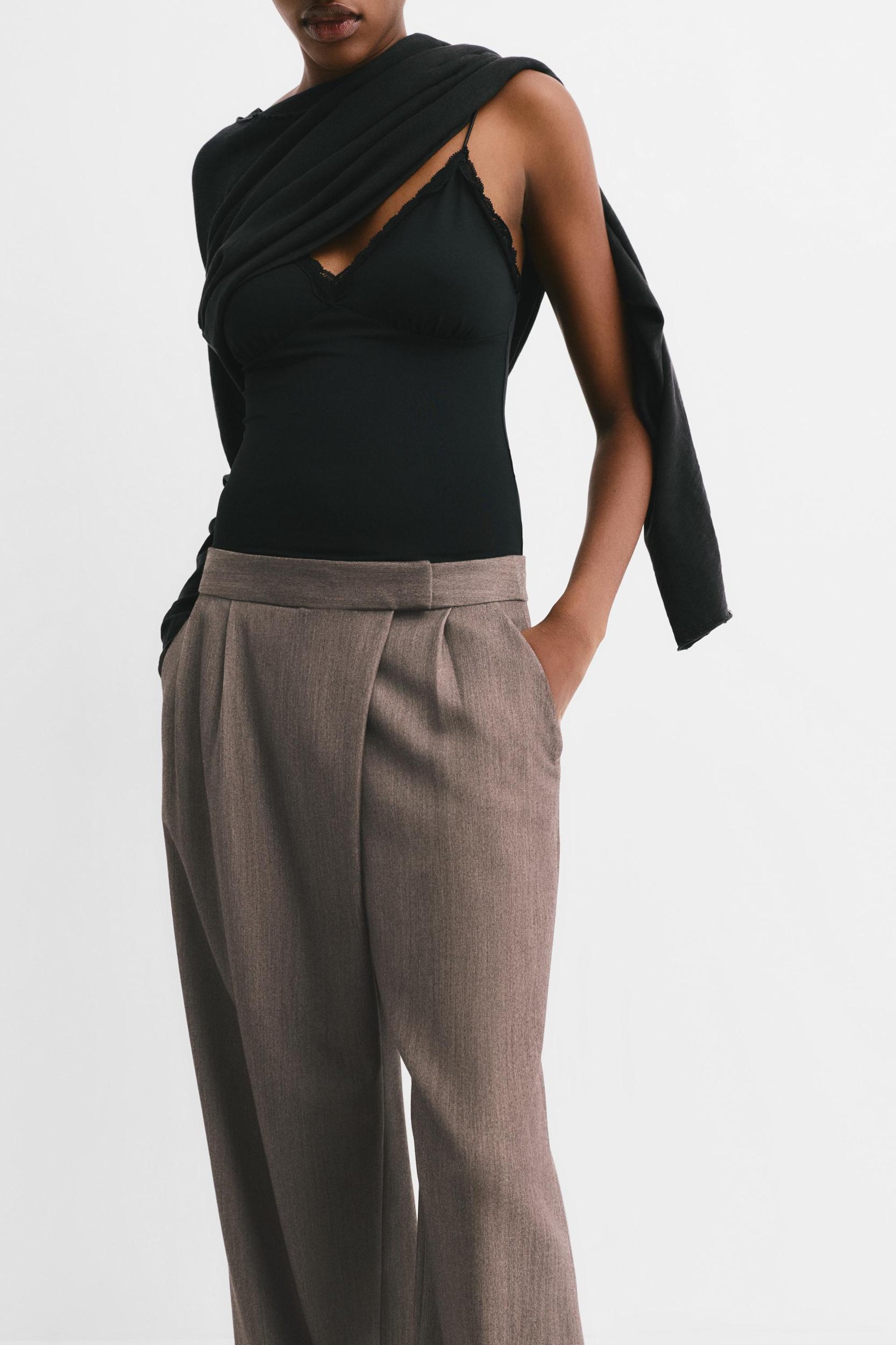 Wrap-waist smart trousers Product Image