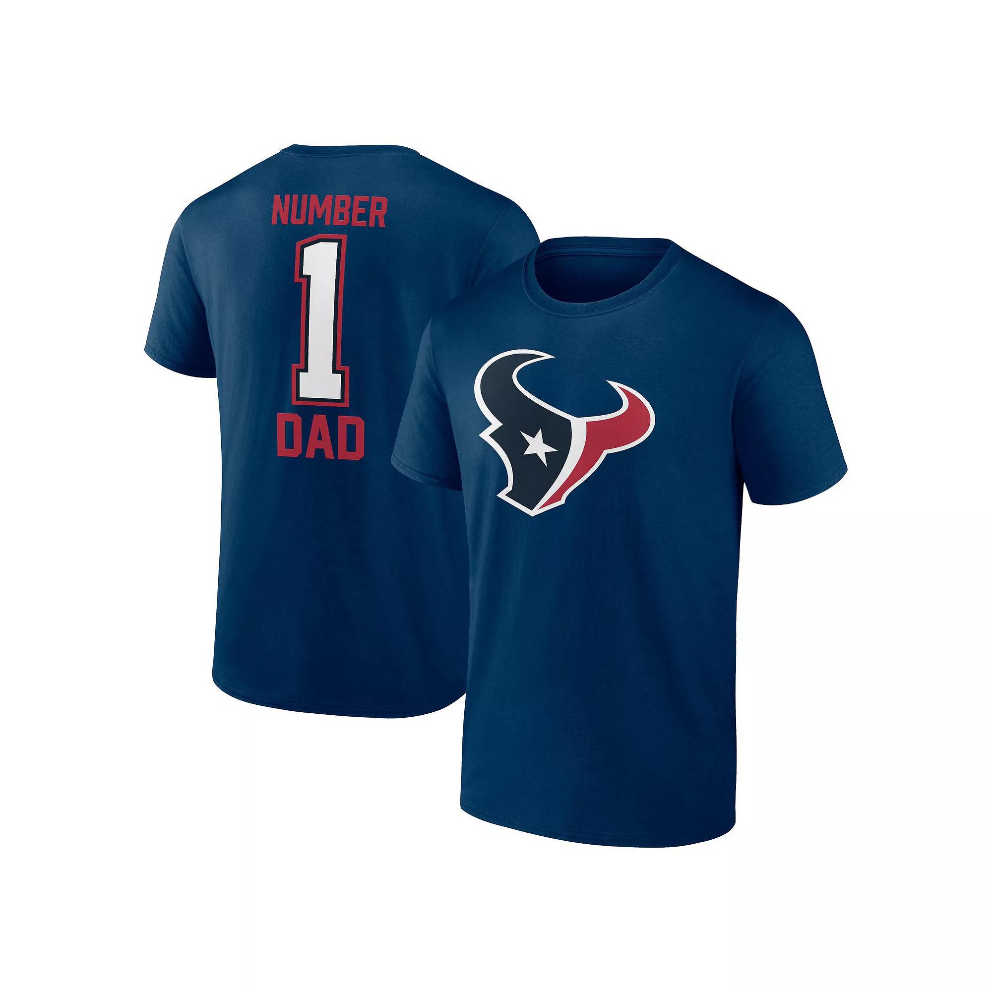 Men's Fanatics Navy Houston Texans Father's Day T-Shirt,  Product Image