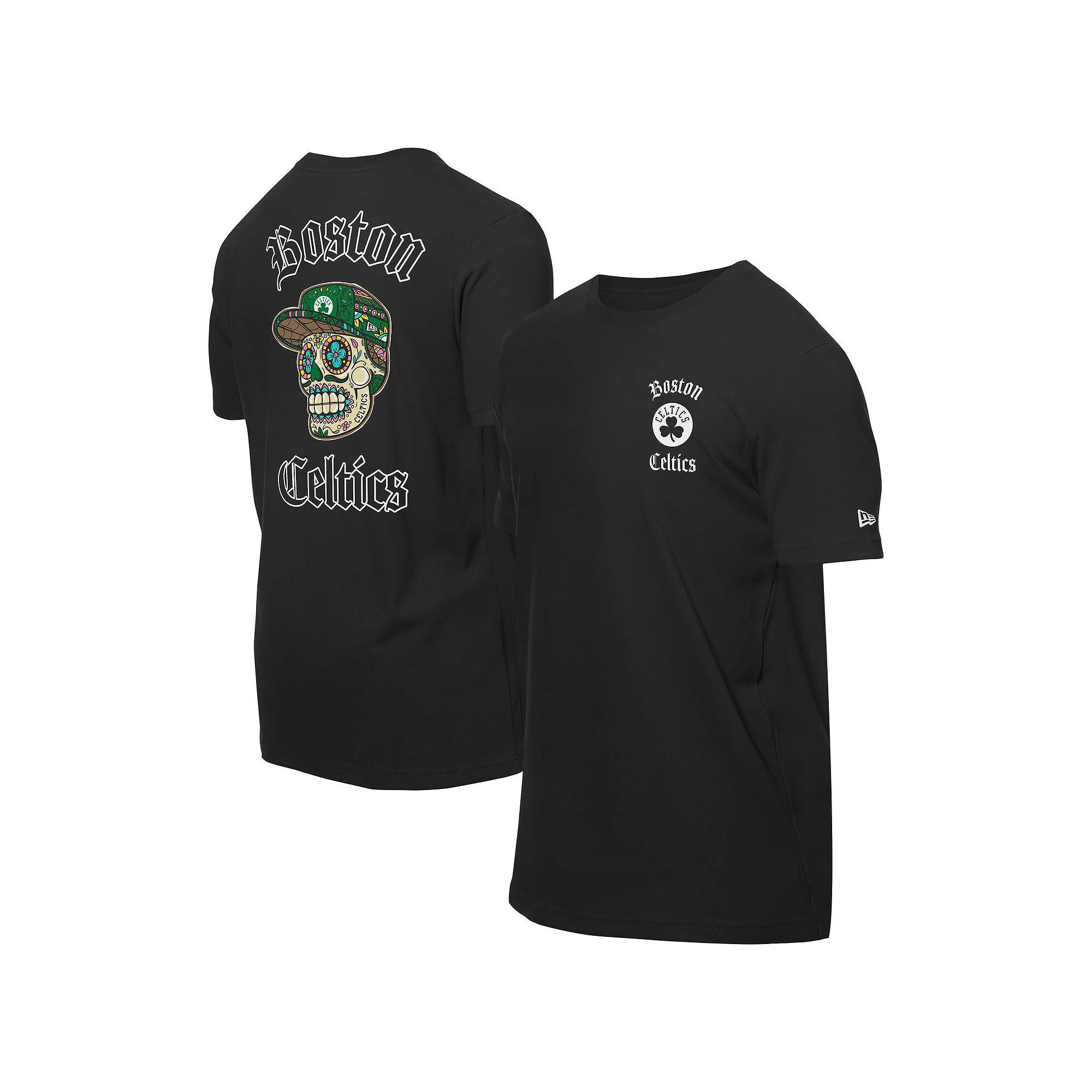 Mens New Era Boston Celtics Sugar Skulls T-Shirt Product Image