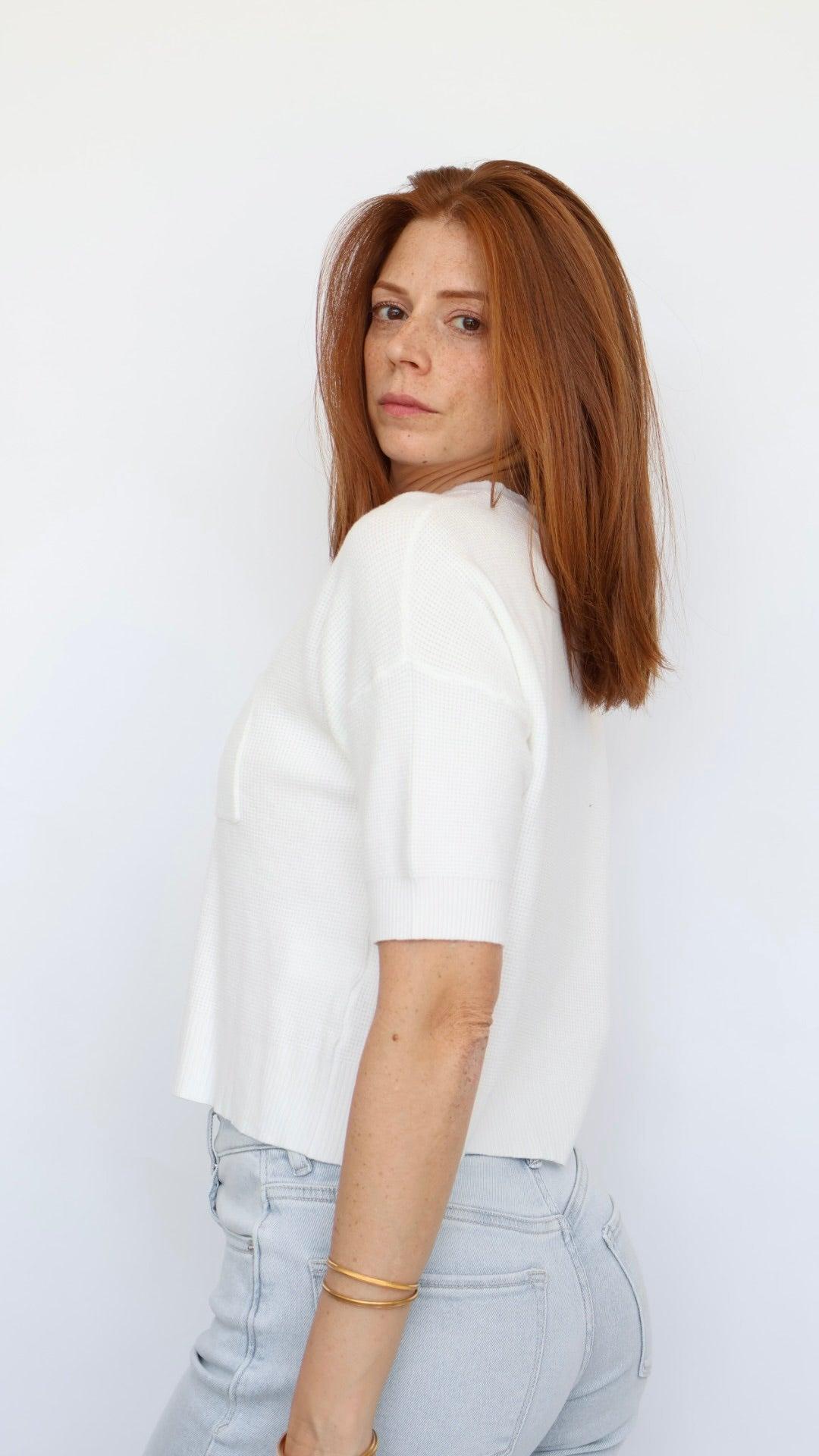 Amy Short Sleeve Knit Top Product Image