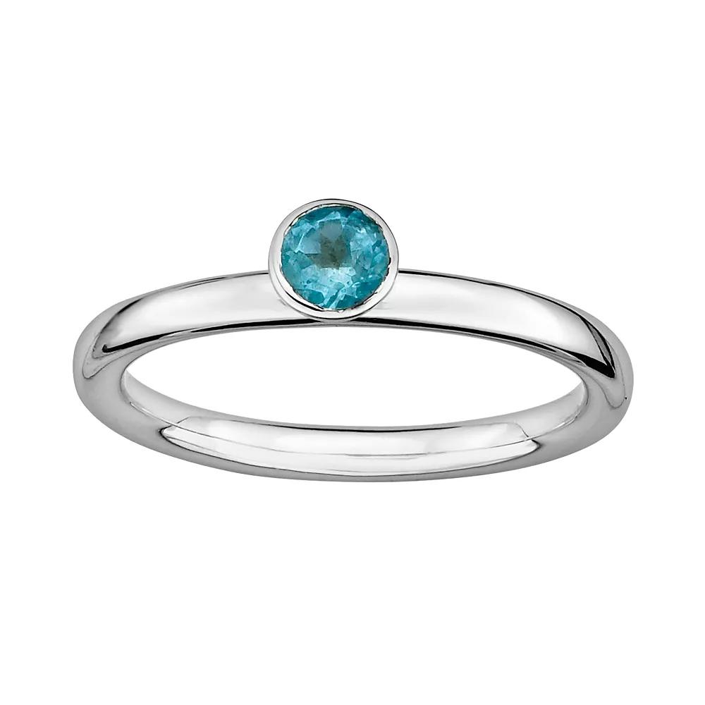 Stacks & Stones Sterling Silver Blue Topaz Stack Ring, Women's, Size: 5 Product Image