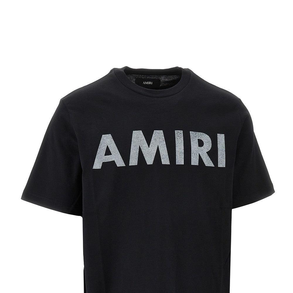 AMIRI Black Cotton T-shirt With Bold Logo Statement Product Image