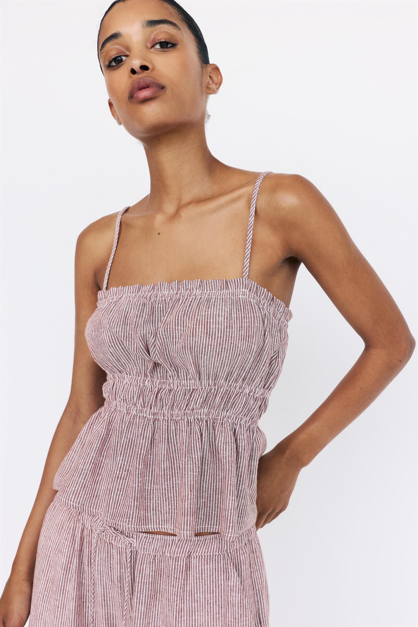 Strappy striped top Product Image