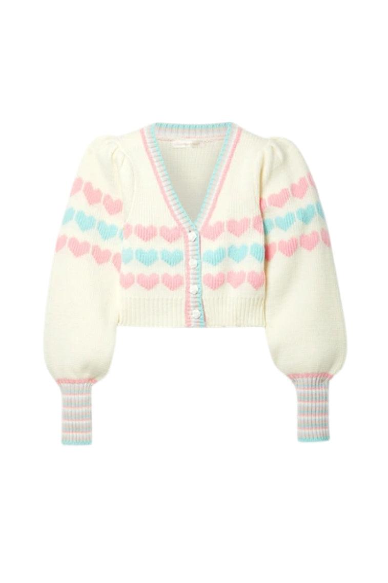 Buena Re-Edition Heart Knit Cardigan Product Image