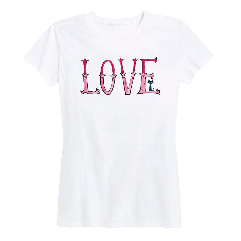Women's Pete The Cat Big Love Graphic Tee,  Product Image