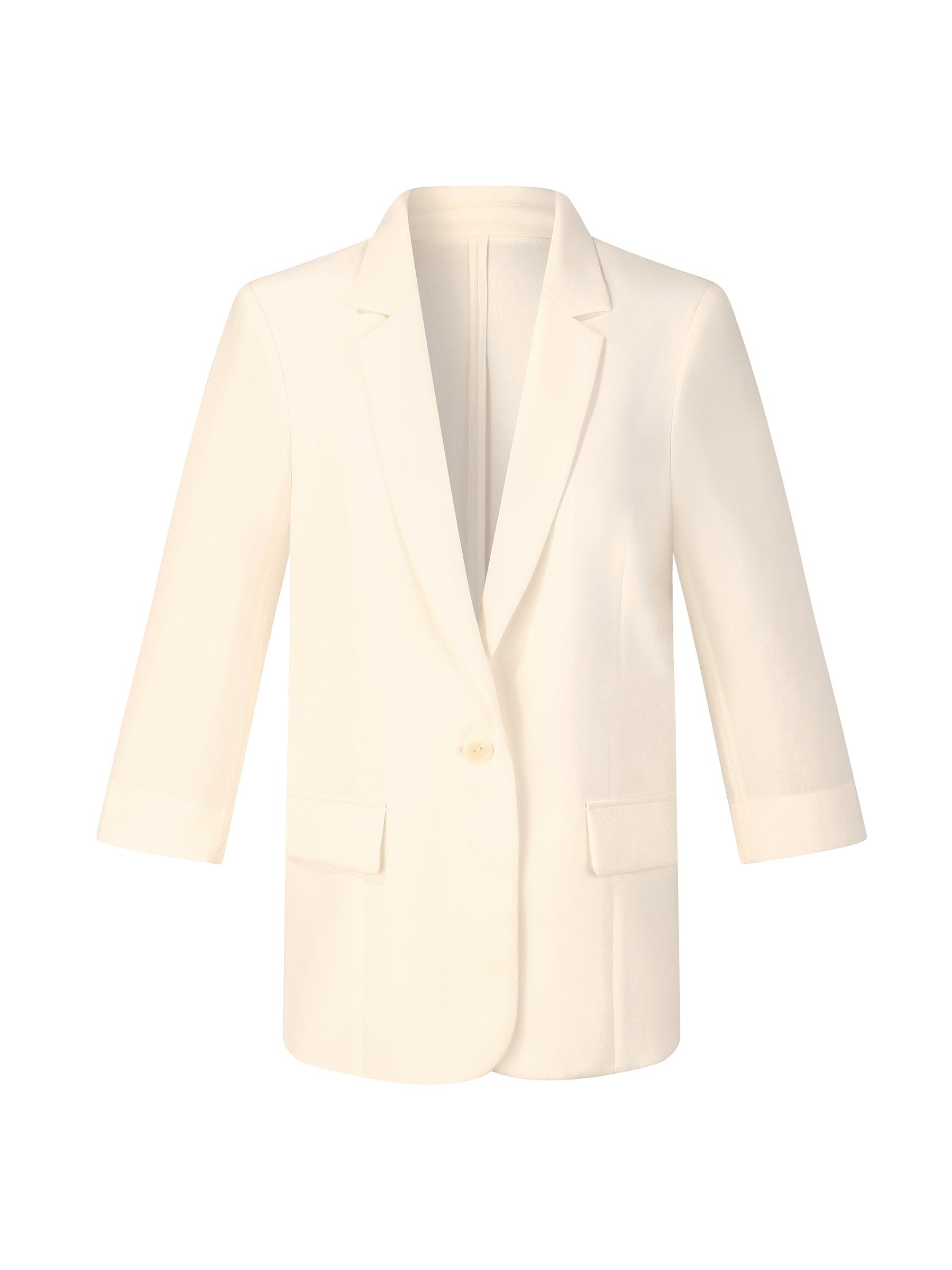 Acetate Blend Slim Fit Women Blazer Product Image