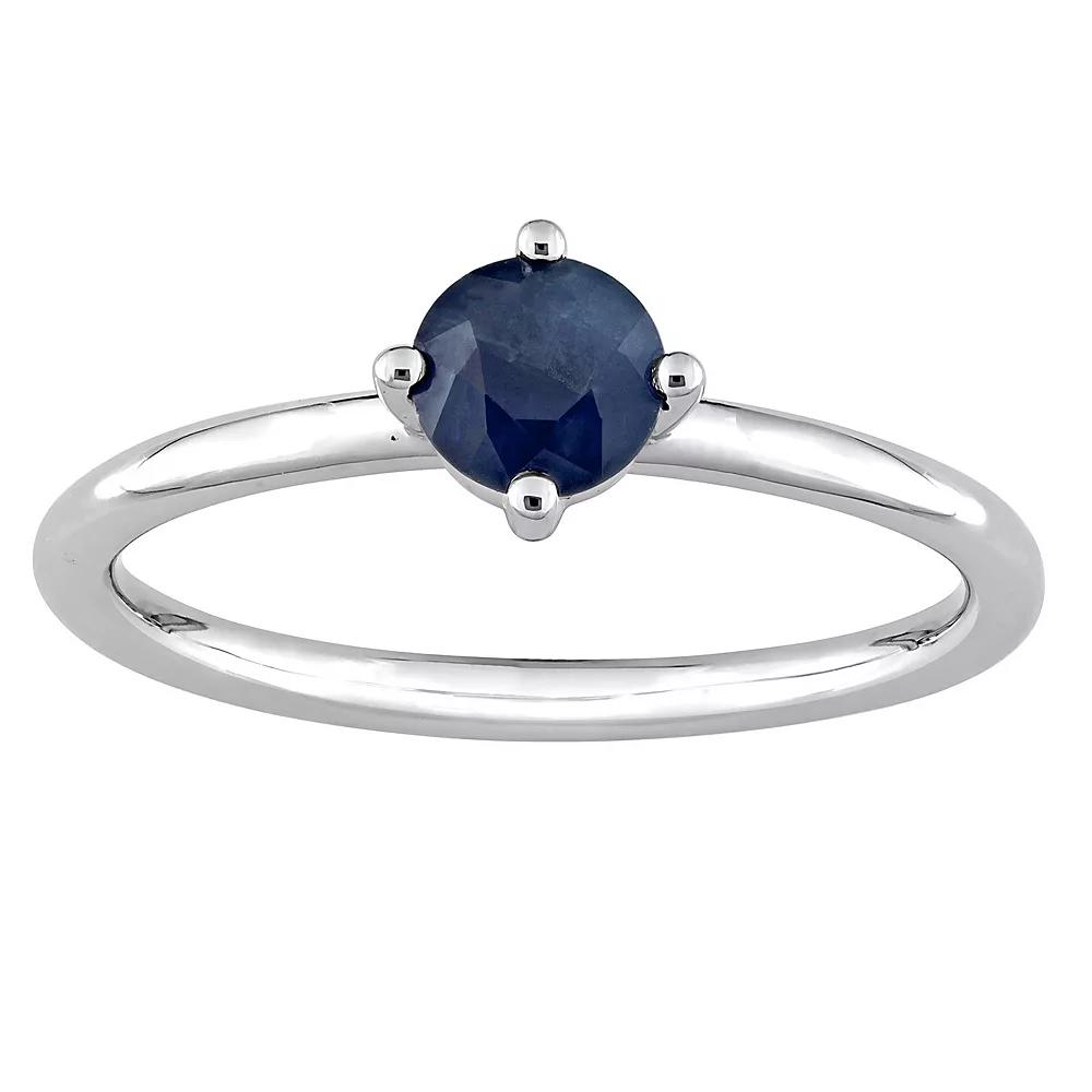 Stella Grace 10k White Gold Blue Sapphire Stackable Ring, Women's, Size: 8.50 Product Image