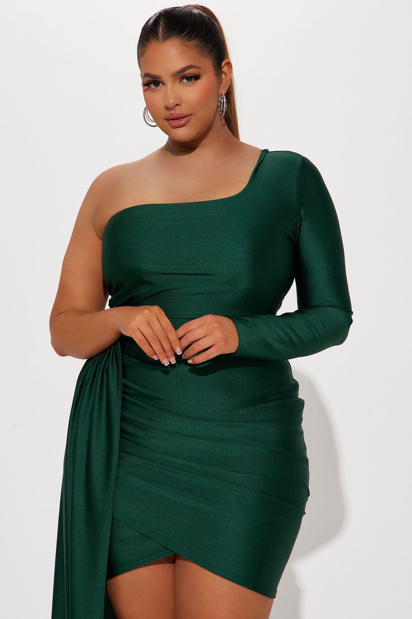 Waiting For Ur Love Mini Dress - Hunter Product Image