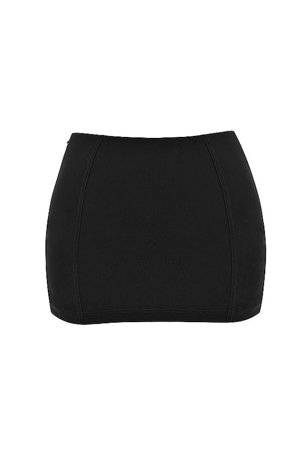 Nisha  black sculpting mini skirt Product Image