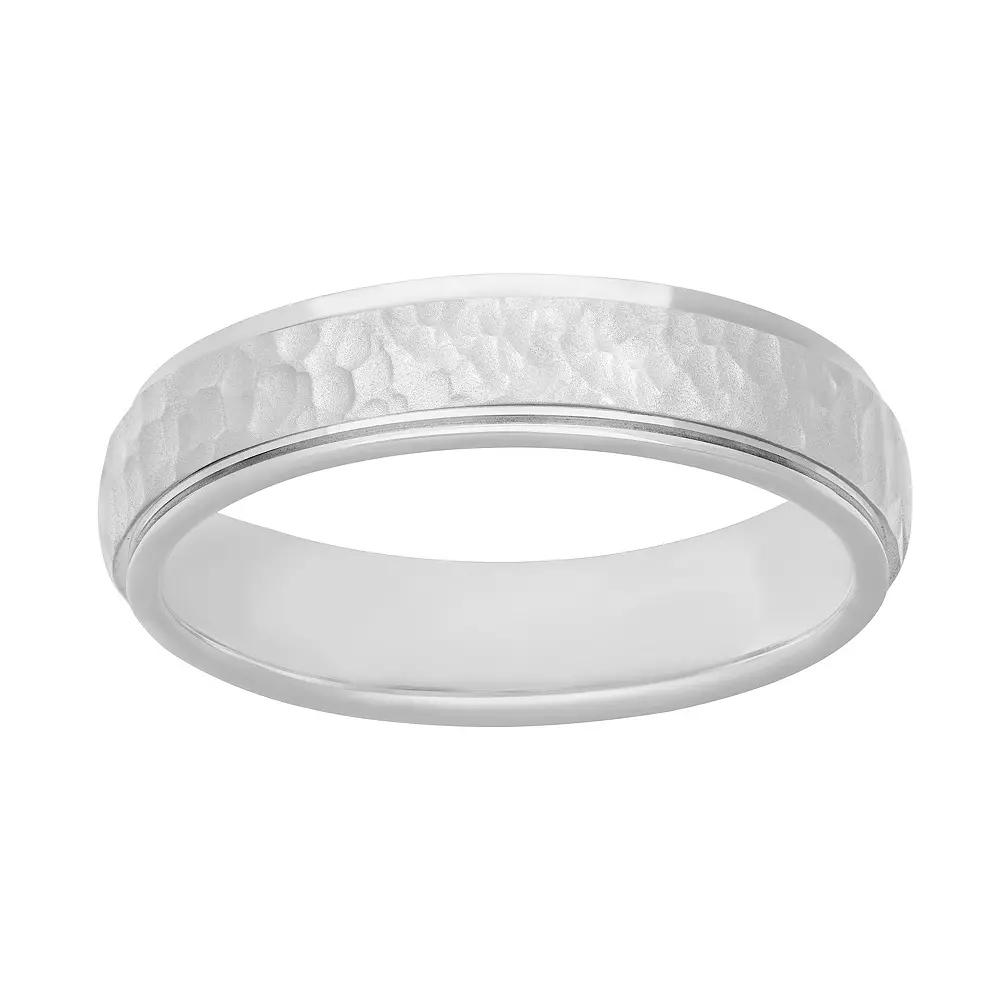 AXL Sterling Silver Hammered Finish 5 mm Mens Band Product Image