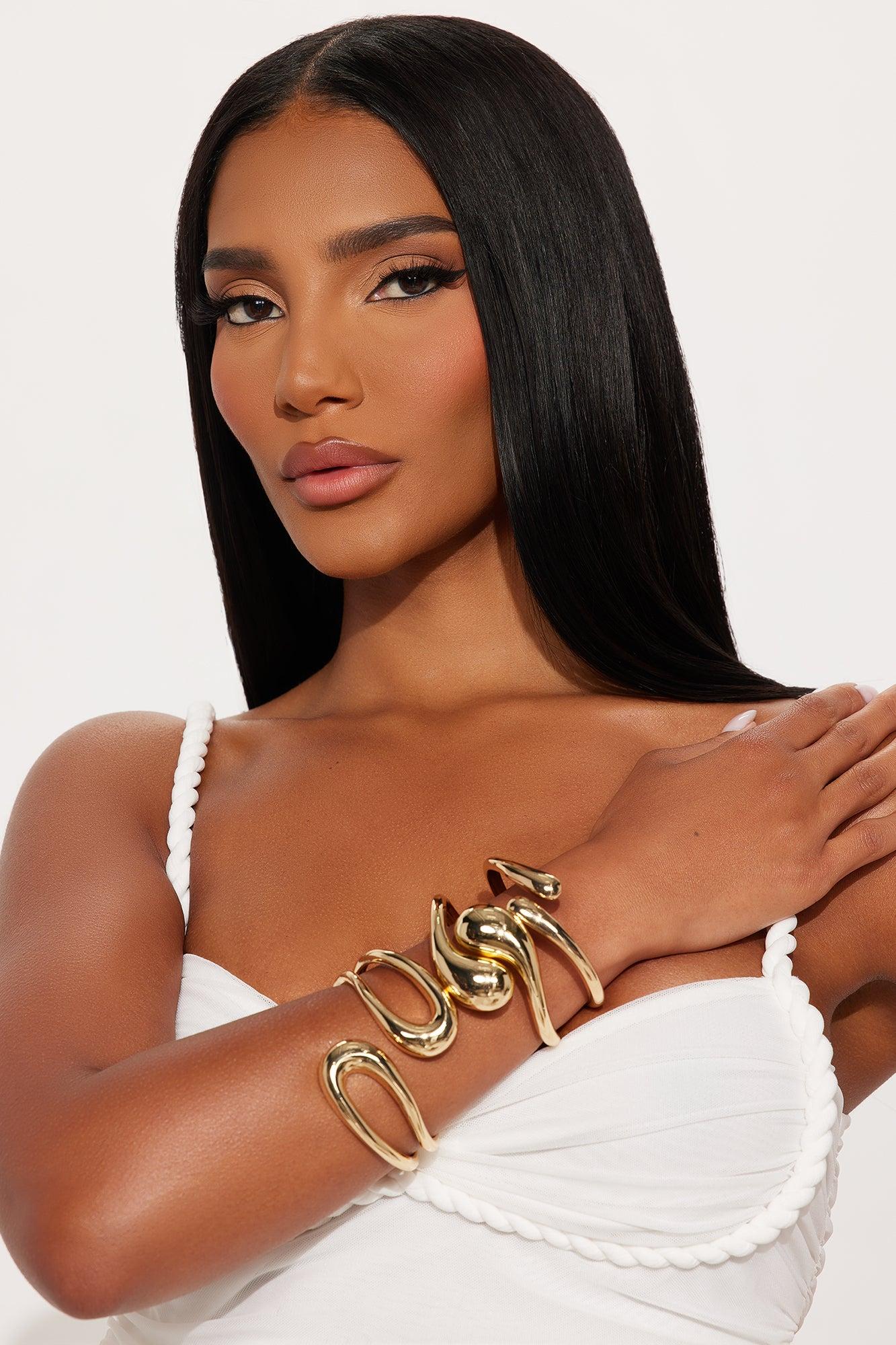 Jude Abstract 3 Piece Bracelet Set - Gold Product Image