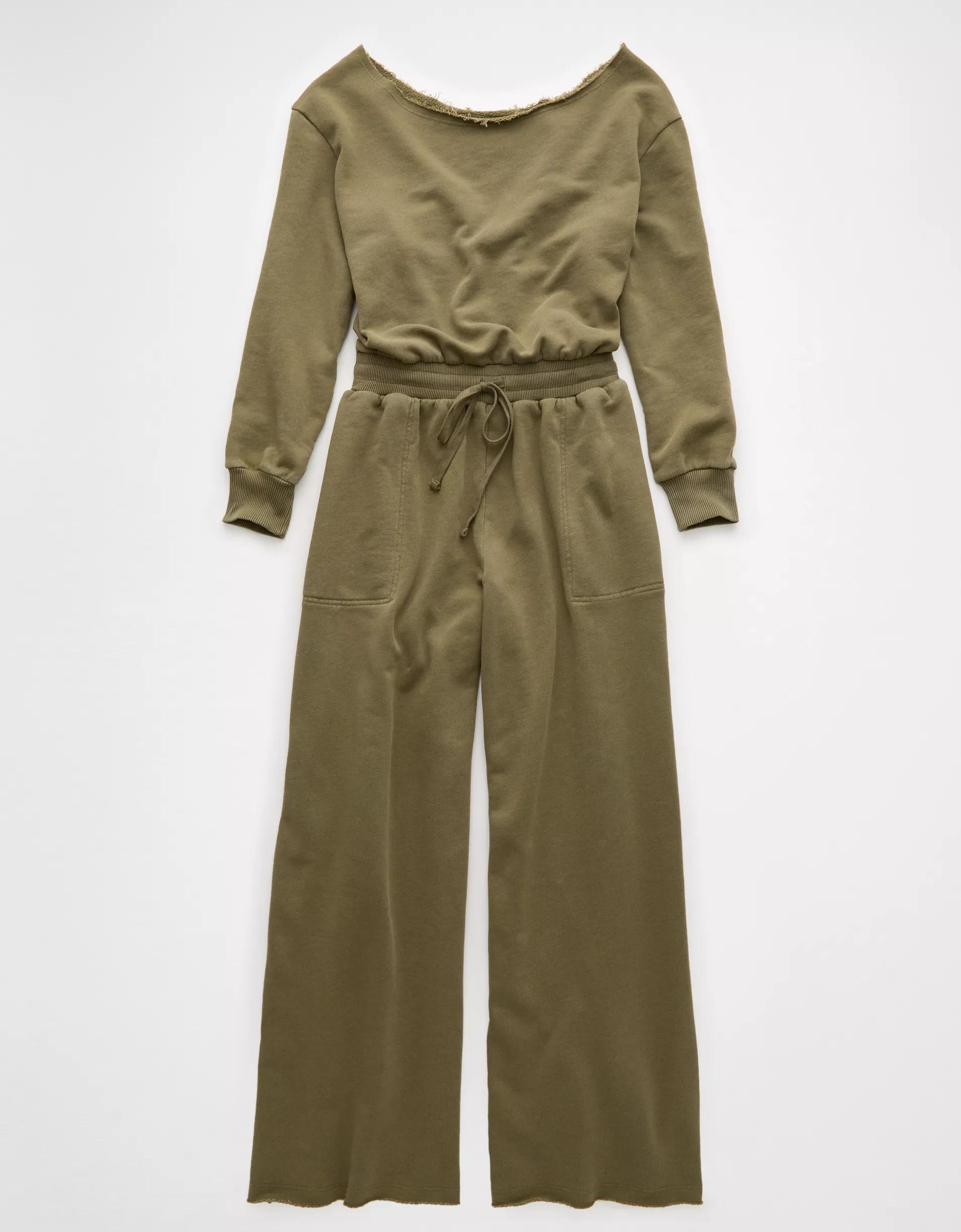 AE Off-The-Shoulder Lounge Jumpsuit Product Image