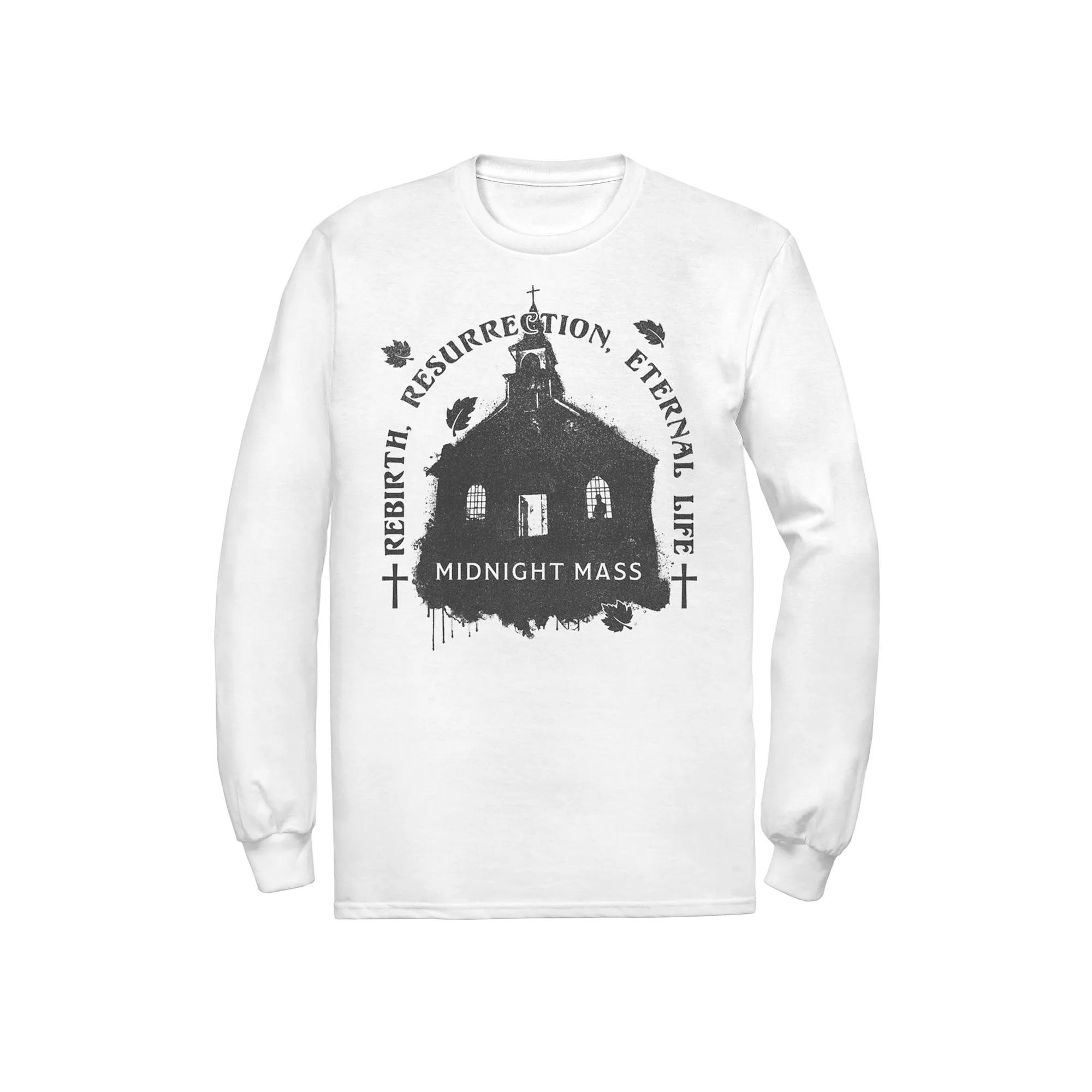 Men's Netflix Midnight Mass Rebirth Resurrection Eternal Life Church Long Sleeve Graphic Tee,  Product Image