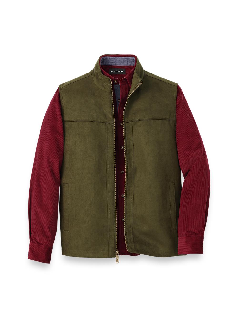 Microsuede Vest - Green Product Image