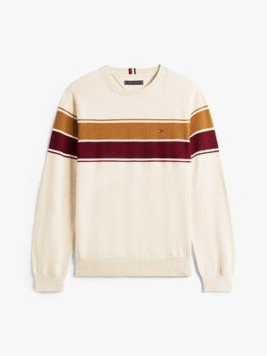 Block-Stripe Crewneck Sweater Product Image