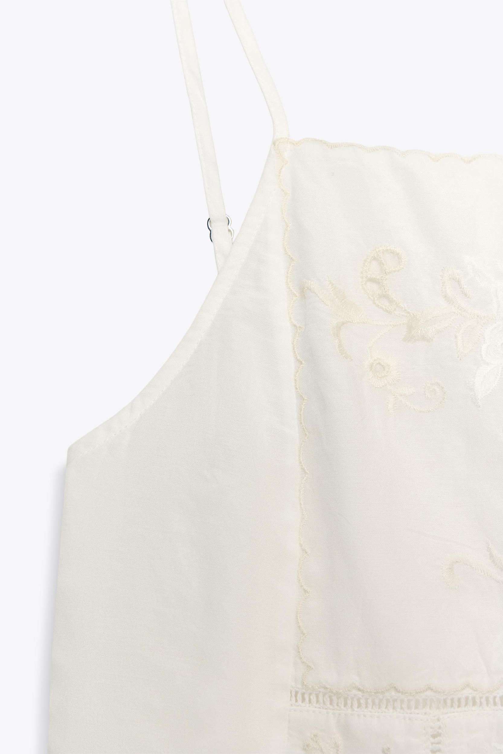 EMBROIDERED FLOWER TIE TOP Product Image