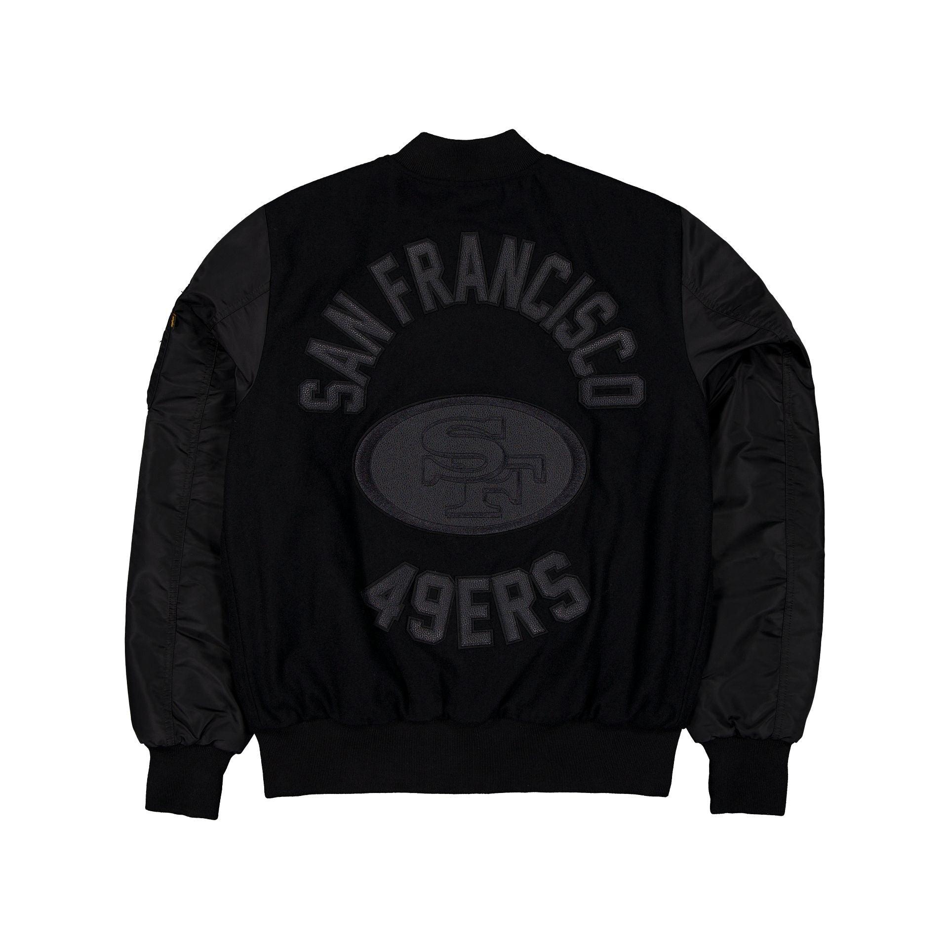 Alpha Industries x Buffalo Bills MA-1 Wool Varsity Jacket Black Male Product Image