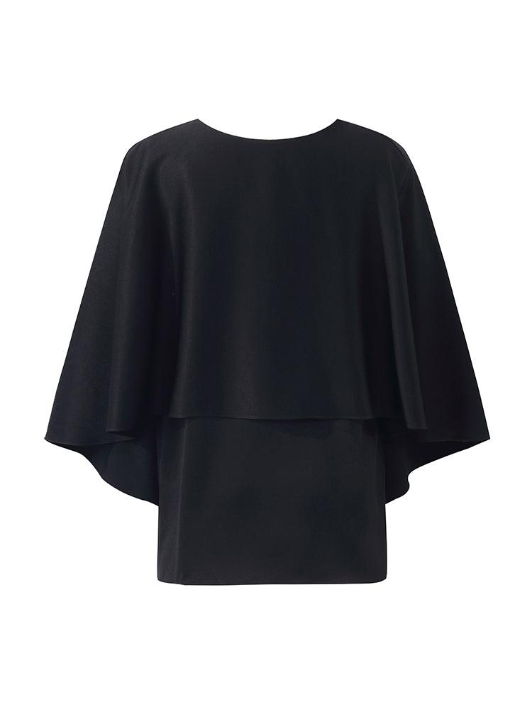 Triacetate Reversible Cape-Style Women Top Product Image