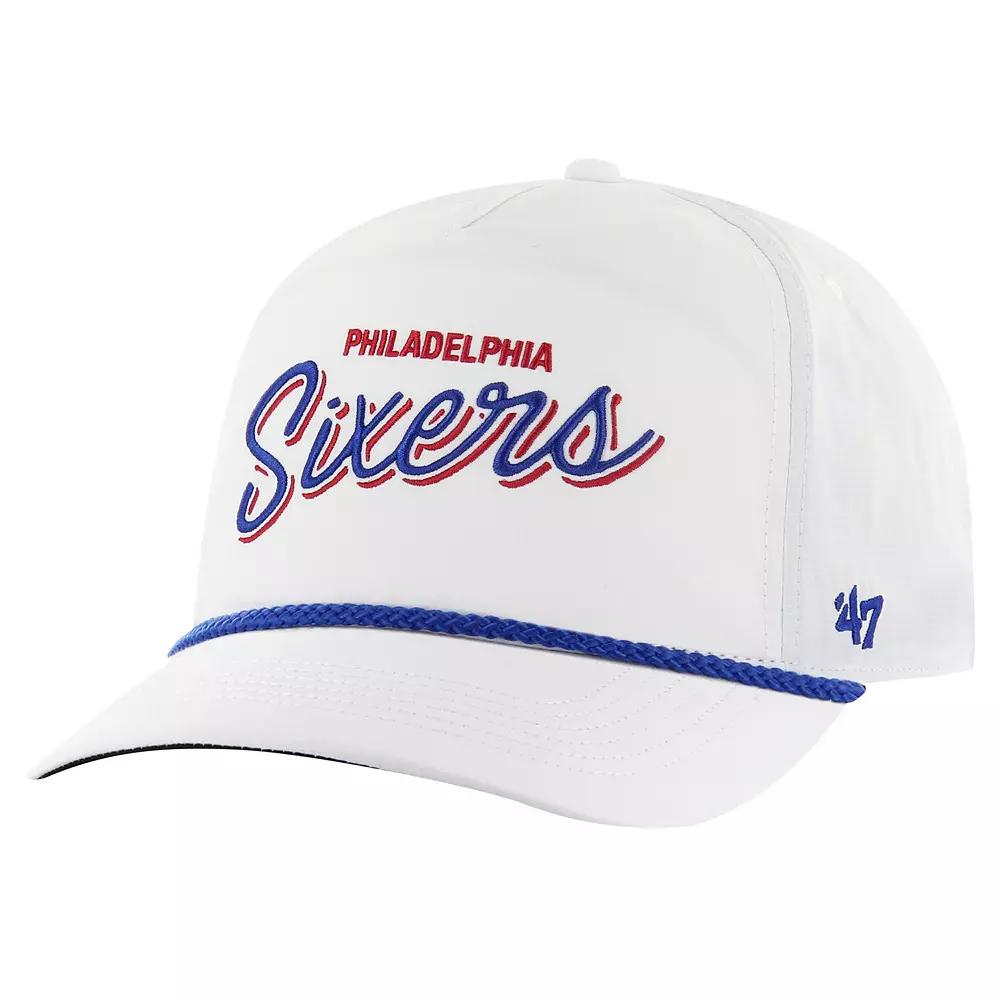 Men's '47 White Philadelphia 76ers Fairway Hitch brrr Adjustable Hat, 76r White Product Image