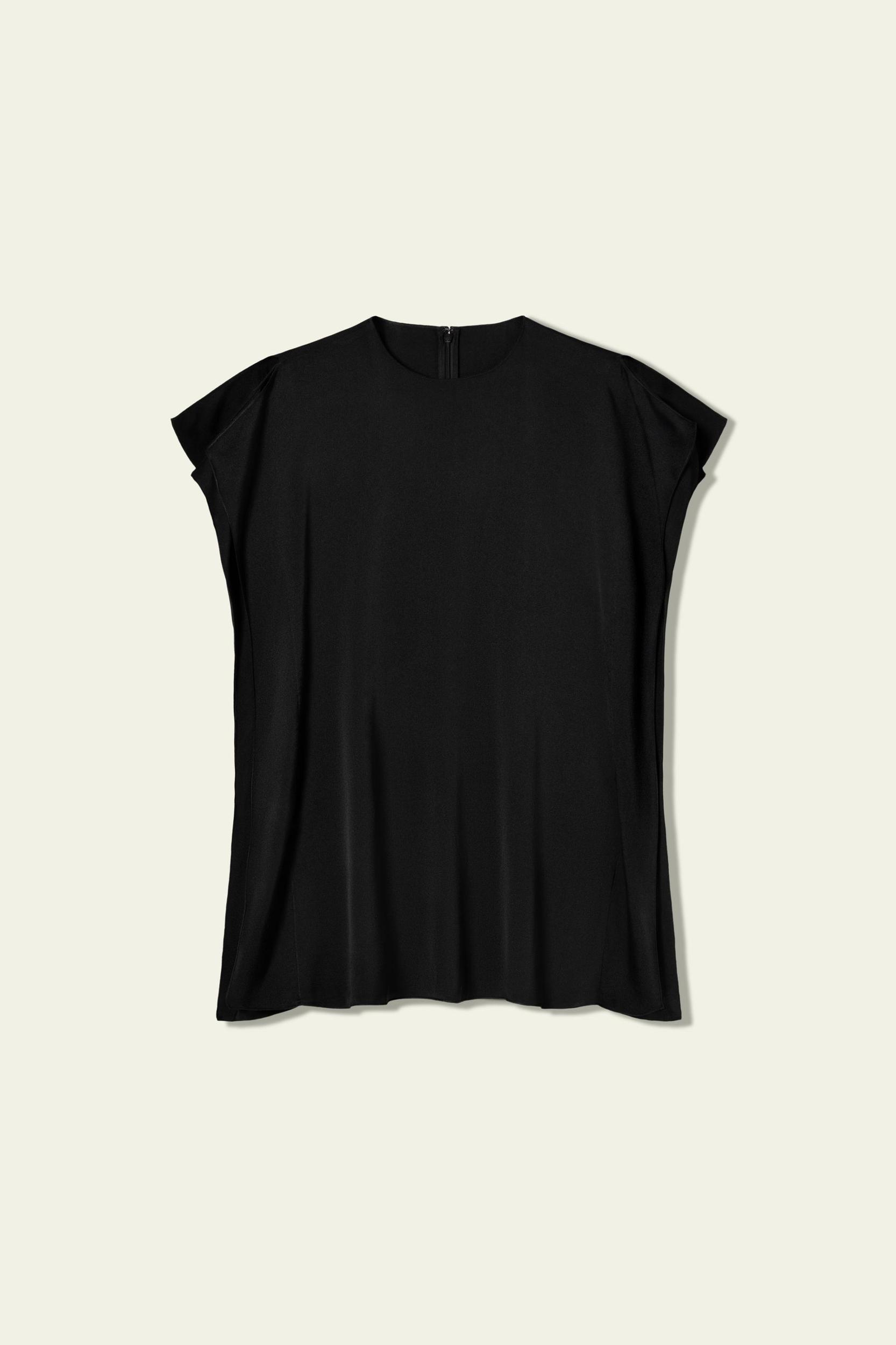 Elegant Silk Sleeveless Crewneck Top Product Image