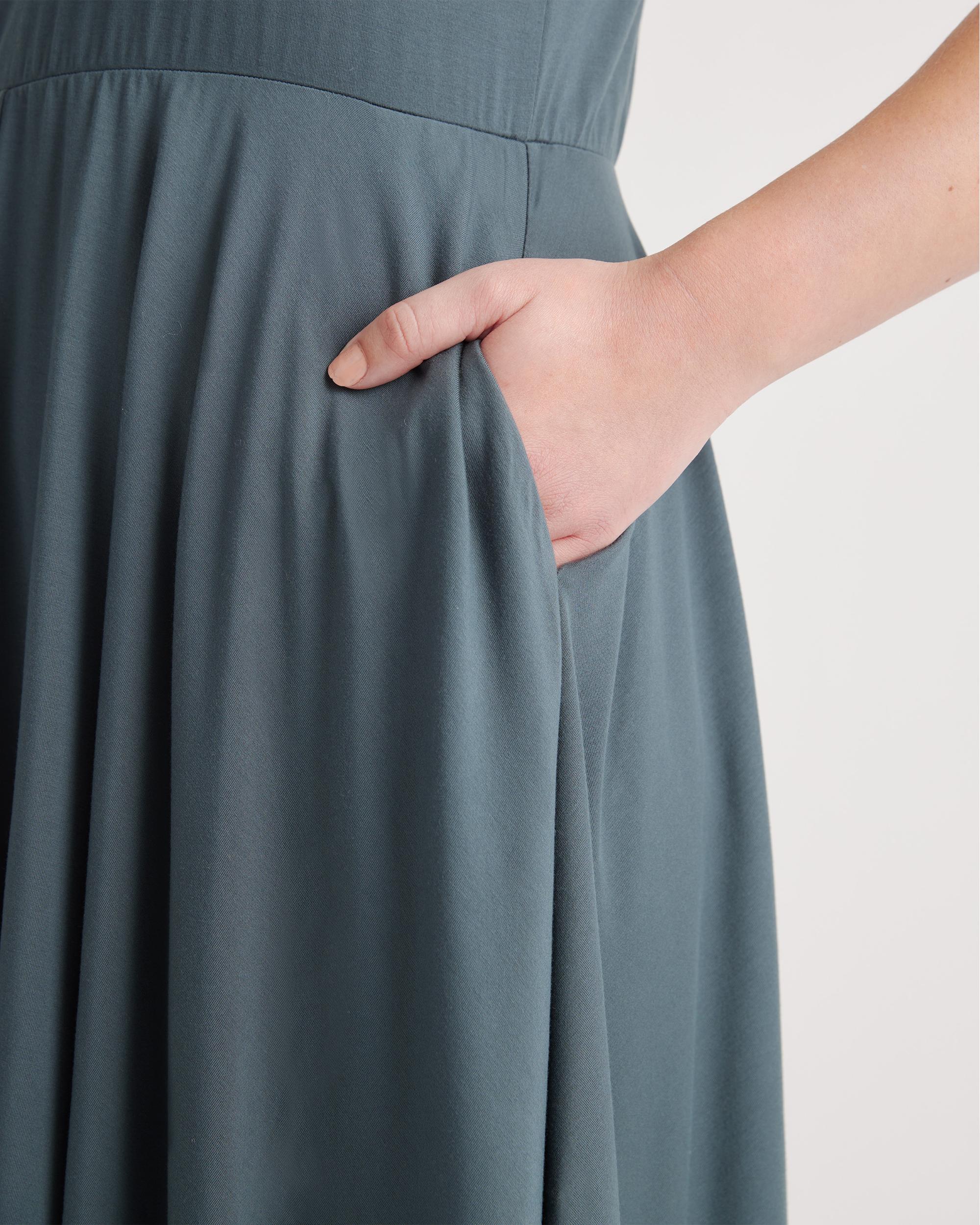 Quince | Women's Tencel Jersey Fit & Flare Mini Dress Size XS Product Image