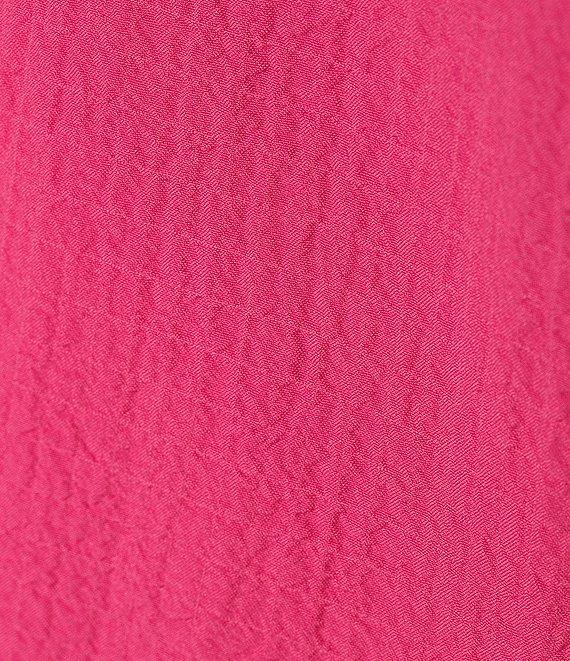 Ali Miles Wire Collar Straight Side Vent Hem 3/4 Sleeve Button Front Tunic Product Image