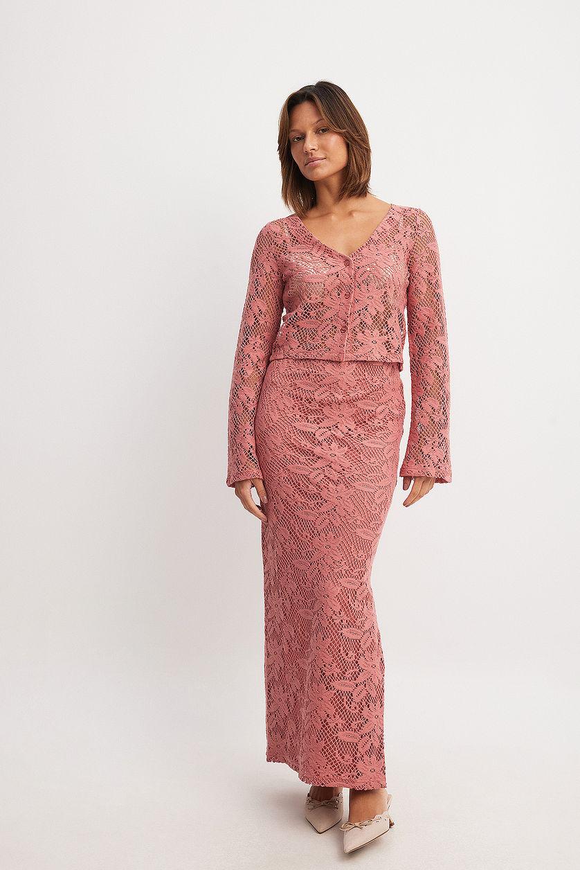 Crochet Long Sleeve Cardigan Product Image