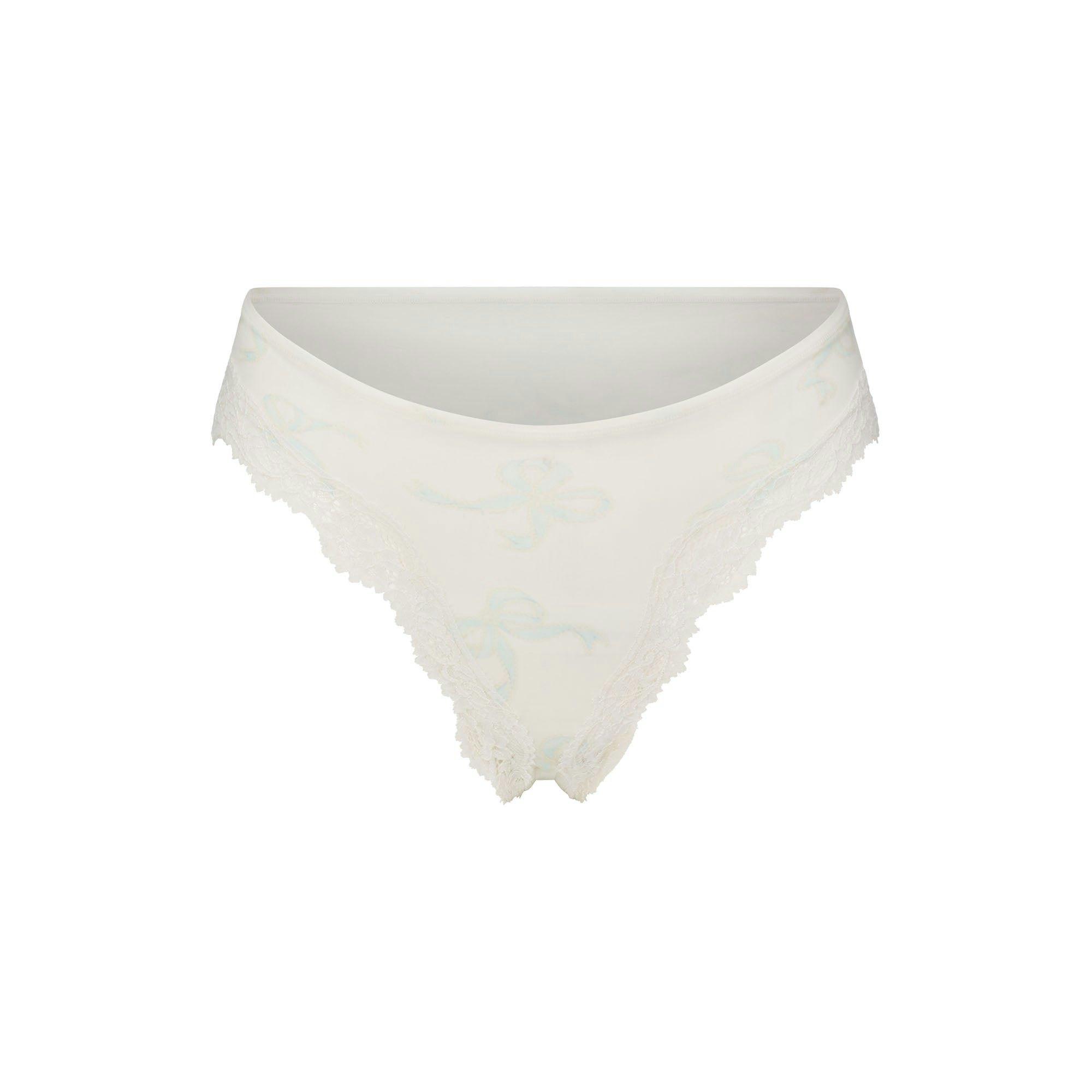 FITS EVERYBODY LACE CHEEKY TANGA 5-PACK | IVORY PEARL BOW MULTI Product Image