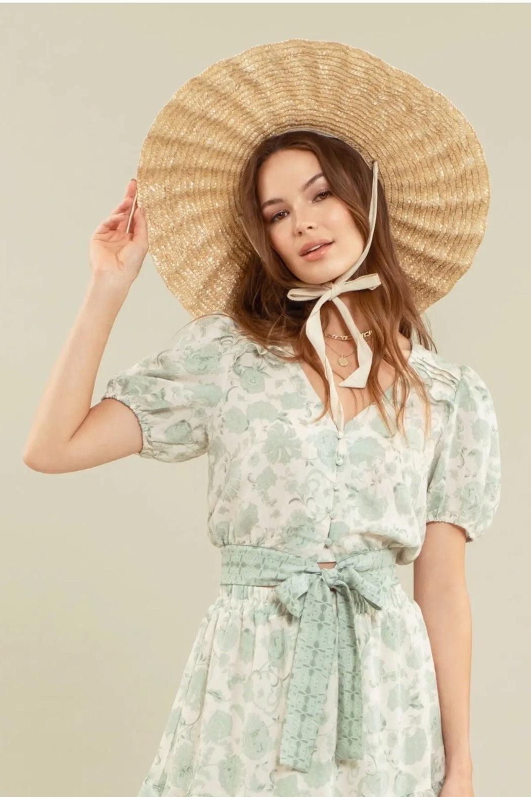 Button Up Floral Top Product Image