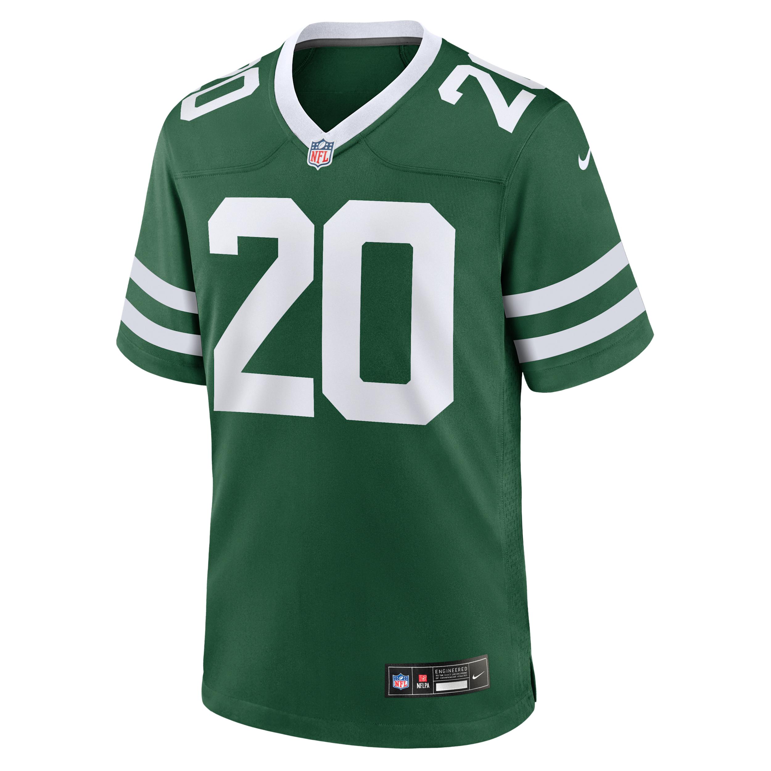Breece Hall New York Jets Nike Mens NFL Game Football Jersey | 67NM03T672F-GT9 Product Image