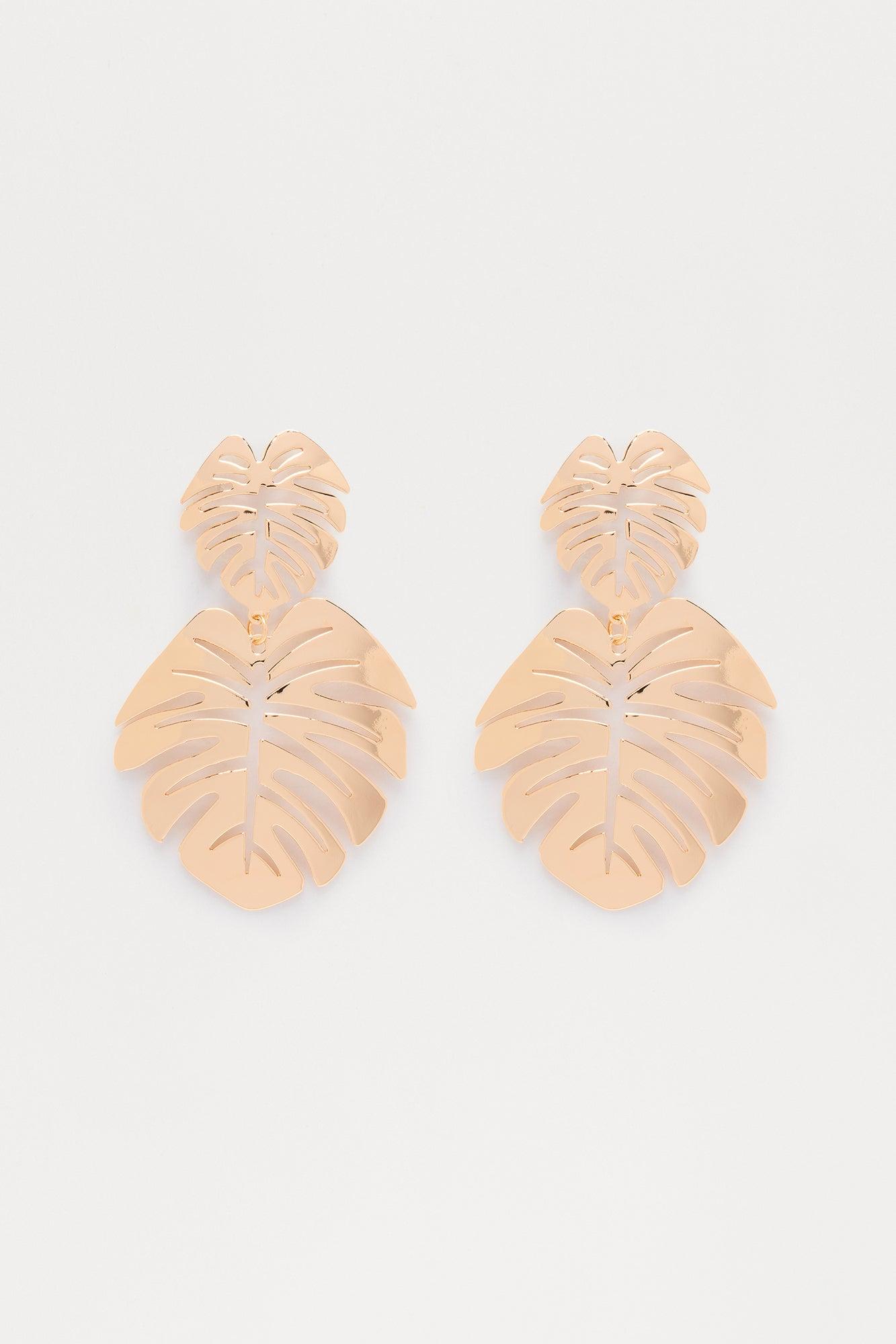 Leaf It To Me Drop Earrings - Gold Female Product Image
