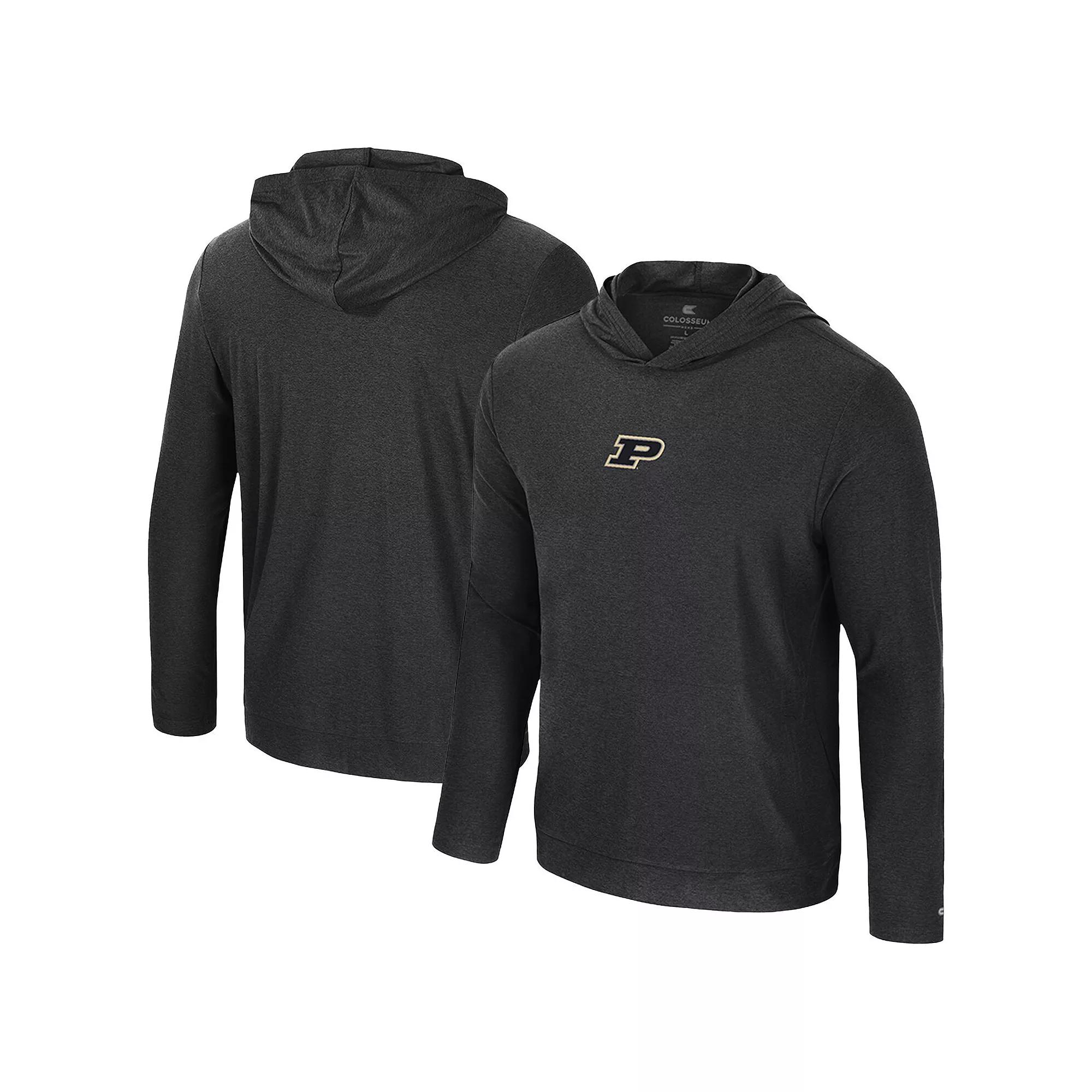 Men's Colosseum Black Purdue Boilermakers Long Sleeve T-Shirt Hoodie, Size: Large Product Image