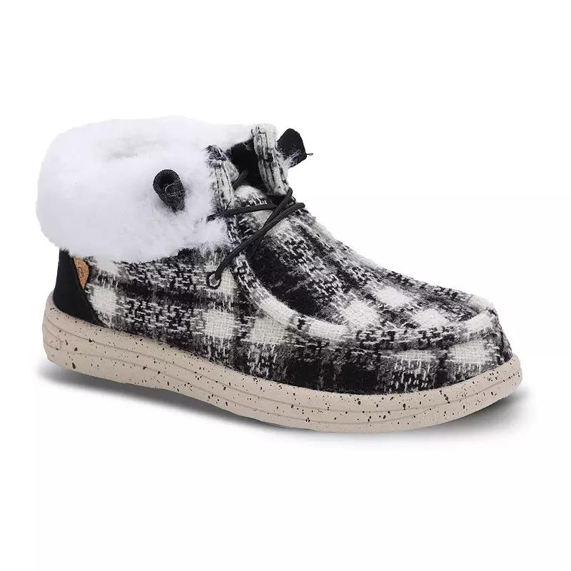 Mykos Cassidy Womens Ankle Boots Brown Plaid Product Image